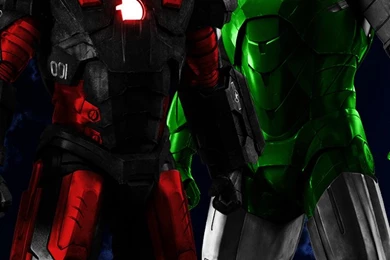 DeviantArt: More Like Iron Man And War Machine Ipod Wallpapers By ...