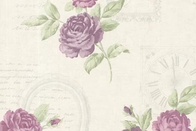 Venetia Violet Vintage Rose Toss Wallpapers Bolt   Traditional ...