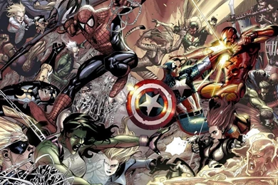 Iron Man Spider man Captain America Marvel Comics Wallpapers