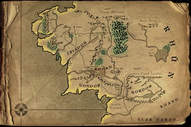 Map O Middle Earth By Houseworx On DeviantArt