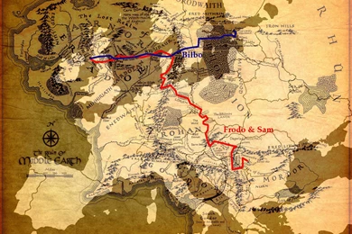 Mapping Europe And The USA Over Tolkiens' Middle Earth ...