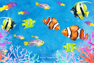 Aquarium Desktop Download   A Watercolor Life