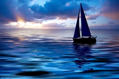 Sailing Boat At Sunset < Other/Fun < Miscellaneous < Desktop Wallpapers