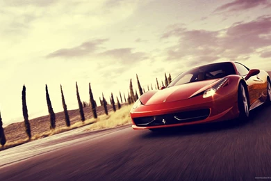 Download 1920x1080 Cool Red Ferrari 458 Italia Wallpapers