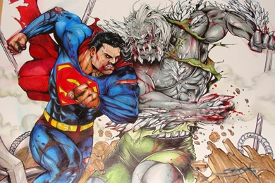 SUPERMAN VS DOOMSDAY WALLPAPER   (