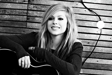 Download Wallpapers 1920x1080 Avril Lavigne, Guitar, Smile ...