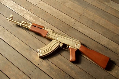 Golden AK 47 Computer Wallpapers, Desktop Backgrounds