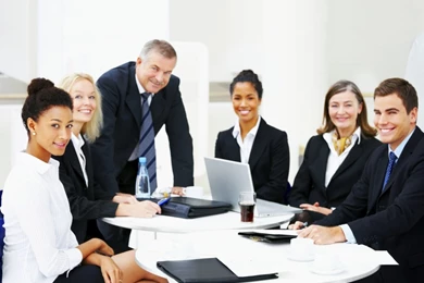 Wallpapers Business People Group Portrait Six Working Together A ...