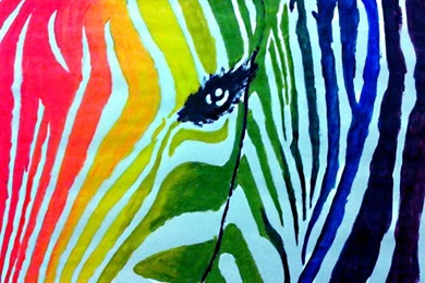 Rainbow Zebra By IWildBlood On DeviantArt