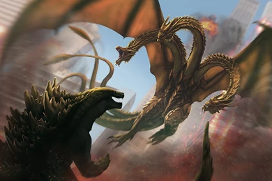 Ghidorah, The Three headed Monster King Ghidorah HD Engaging ...