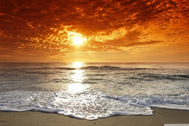 Seaside Sunset HD Desktop Wallpapers : High Definition : Fullscreen ...