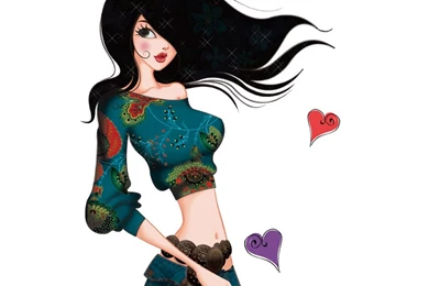 Vector style Fashion Women Wallpapers