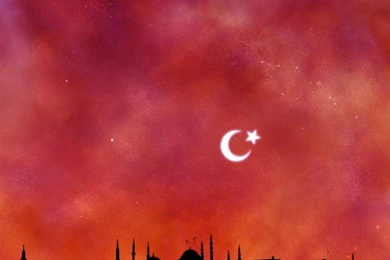 Cityscapes,skyline Cityscapes Skyline Red Turkey Artwork Turkish ...