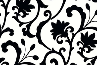 Deluxe Arabesque Wallpaper, Black And White   Traditional ...