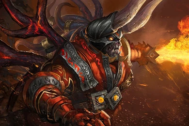 Full HD Wallpapers Doom Hell Art Demon Fire Dota 2, Desktop ...