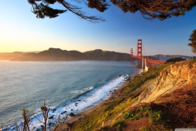 Golden Gate Afternoon HD Desktop Wallpapers : High Definition ...