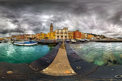 Download 2560x1440 Fisheye Lagoon Wallpapers