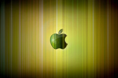 A Green Apple Logo In The Central Part, Backgrounds Is Bright And ...