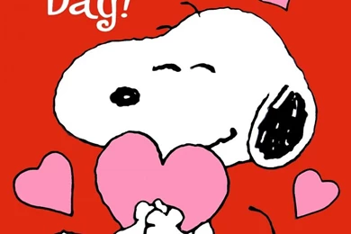 NON VINTAGE FLAG   HAPPY VALENTINE'S DAY: Snoopn4pnuts.com