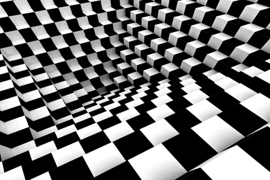 Wall Mural Wallpapers Chess Pattern 3D Effect Photo 360 Cm X 270 Cm ...