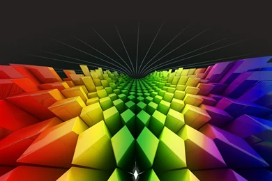 Colorful Triangle Shape Effect 3D Wallpapers