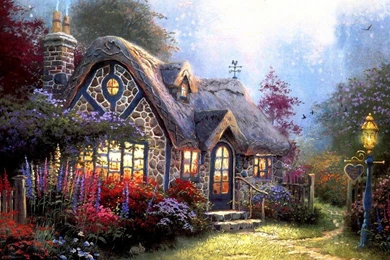 Thomas Kinkade Disney Paintings Wallpaper Images