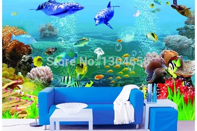 Online Buy Wholesale Underwater Wallpapers From China Underwater ...