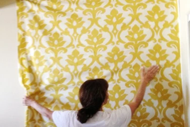 How To Wallpapers With Fabric Using Starch   Cre8tive Designs Inc.