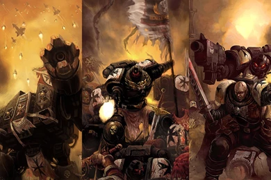 Download Wallpapers 3840x2160 Warhammer 40000, Soldiers, Flag ...