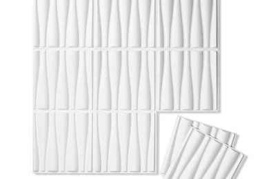 Inhabit Drift Wall Flats 18' X 18" Geometric 3D Embossed 10 Piece ...