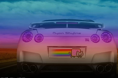 Skylines Nyan Cat Photomanipulation Nissan Skyline R35 Gt r ...