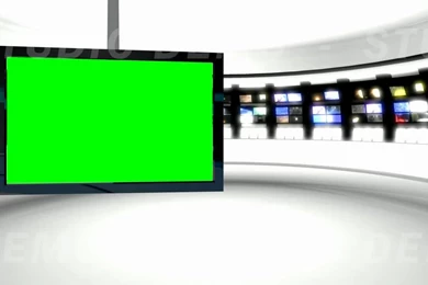 News Studio 9 Green Screen Backgrounds TV Coming Down Left Side ...