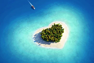 Download Beautiful Heart Island Wallpapers