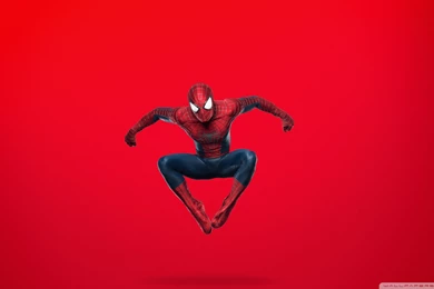 Spider Man Jumping (Red Background) Wallpapers Full HD [1920x1080 ...