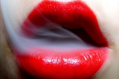 Wallpapers Smoke Girl Lip Stick Lips Mouth Other People Red Sexy ...