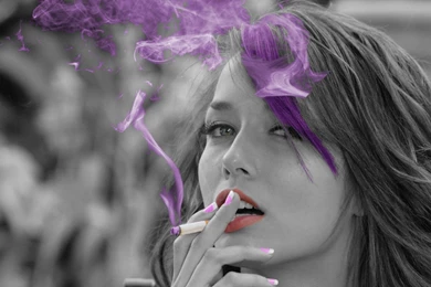 Download Wallpapers 2560x1080 Malena Morgan, Girl, Smoke, Lipstick ...
