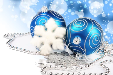 2560x1600 Bokeh, New Year, Decoration, Lights, Necklace, Blue ...