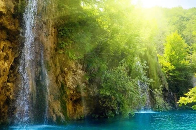 River Falls With Natural Backgrounds For Mobile