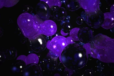 Purple And Black Bubbles Wallpapers   3D Wallpapers