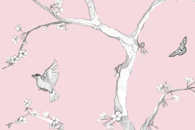 Jenny Modern Cherry Blossoms In Nude   Traditional   Wallpapers ...