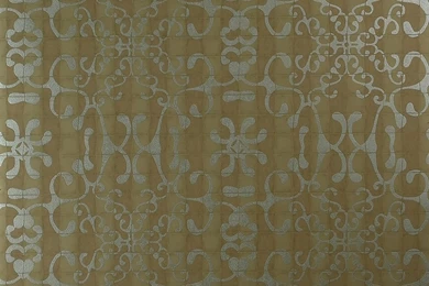 Classic Nude Yellow Tiled Romantic Swirls Wallpaper