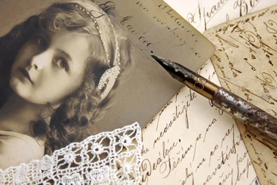 Photo Writing Pen Lace Vintage Style Bokeh Mood Retro Wallpapers ...