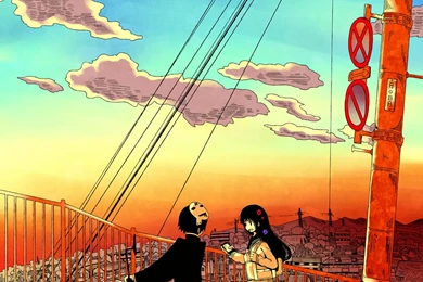 Anime Couple School Uniform Sunset Cloud Girl Boy Wallpapers ...