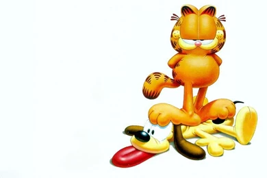 Garfield Standing On Odie White Backgrounds Wallpapers 800×600 ...