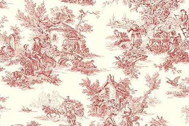 Red Toile Pattern Wallpapers   Discount Wallcovering