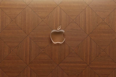 Collection Of HD Apple Logo Wallpapers On Wood