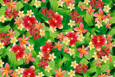 Wallpapers With Floral Pattern TROPICS By Wall&decò Design ...