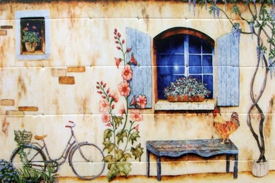 French Country Kitchen Backsplash   Tiles, Wall Murals