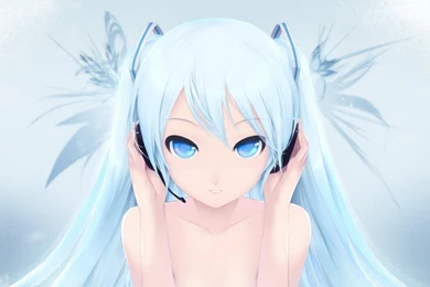 Anime Girl With White Hair Blue Eyes
