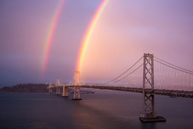 Oakland Bridge Rainbow Bridge San Francisco Ocean Wallpapers ...